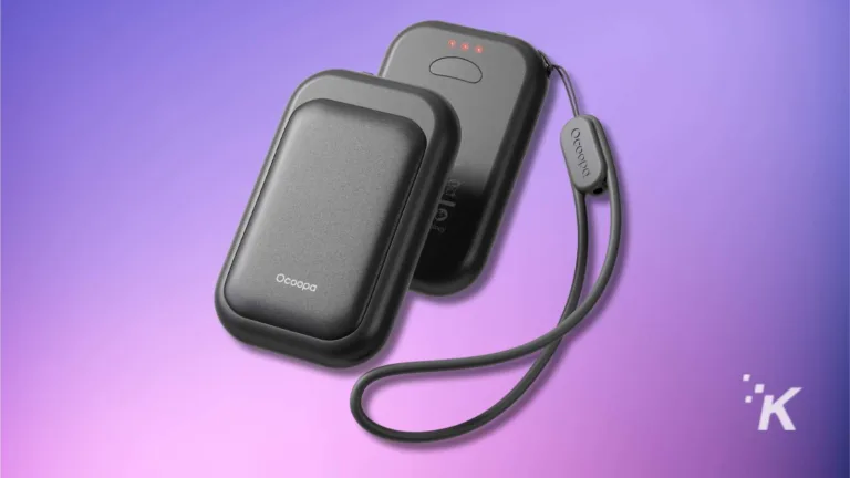 Portable wireless charger with a power bank and charging cable, designed for mobile devices.