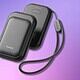 Portable wireless charger with a power bank and charging cable, designed for mobile devices.