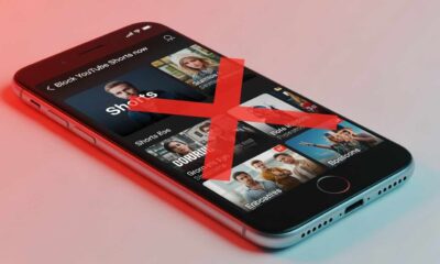 Blocking YouTube Shorts on a smartphone app interface.