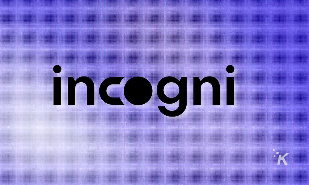 A digital pixelated background with the KnowTechie logo in bold black font on a purple-blue gradient.