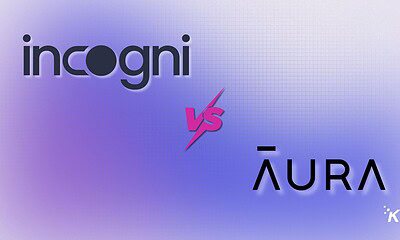 Inogni vs AURA logo comparison on a digital background with text and vibrant design elements.