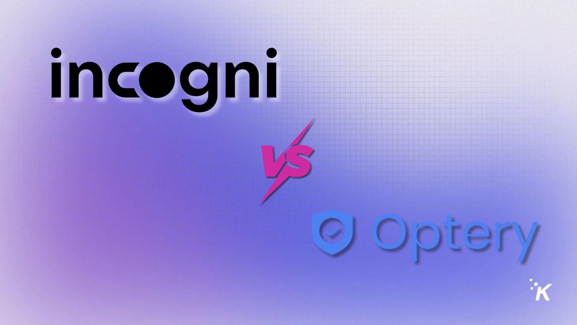 AI-generated image comparison of Incogni vs Optery for online privacy protection.
