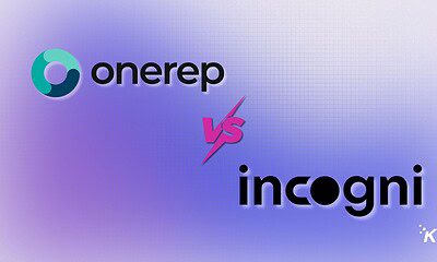 Onerrep versus incognit comparison graphic with colorful background and text.