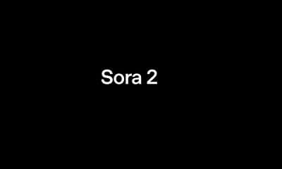 A black background with the text "Sora 2" centered, stylized in white font, representing a tech-themed graphic or branding for KnowTechie.