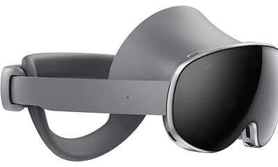 Gray VR headset with sleek design