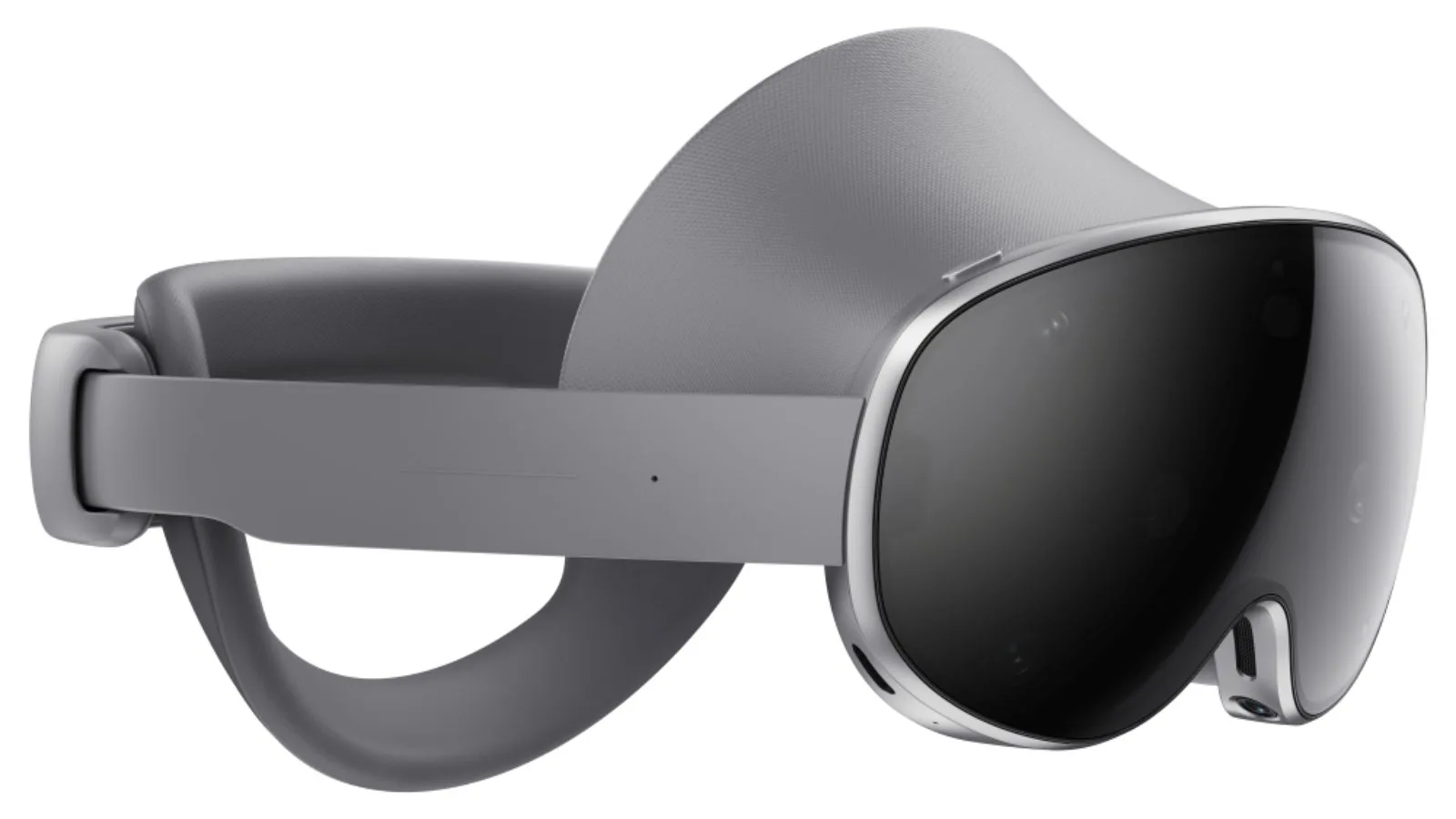 Gray VR headset with sleek design