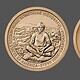 Inspiration 1g coin featuring Steve Jobs sitting in a natural landscape and the word 'GRAY-1' with supercomputer design and 'UNITED STATES OF AMERICA' around the edge.