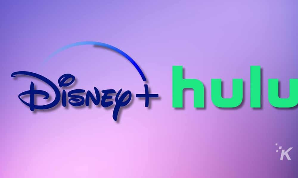 Alt text: Disney+ and Hulu logos displayed on a purple background, showcasing popular streaming platforms for movies, TV shows, and entertainment content.