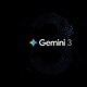 Gemini 3 logo with digital dot pattern, space-themed tech background, and the text "Gemini 3" highlighting space exploration and advanced technology.