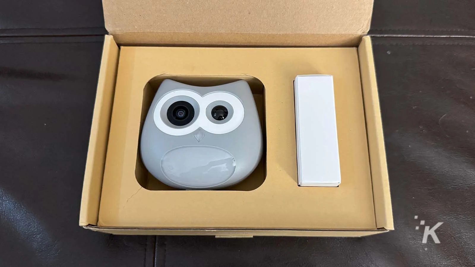 LitterLens camera in cardboard box