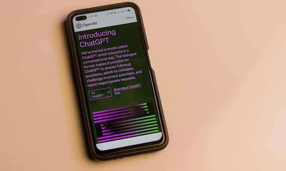 AI chatbot powered by OpenAI's ChatGPT showcasing conversational AI technology.