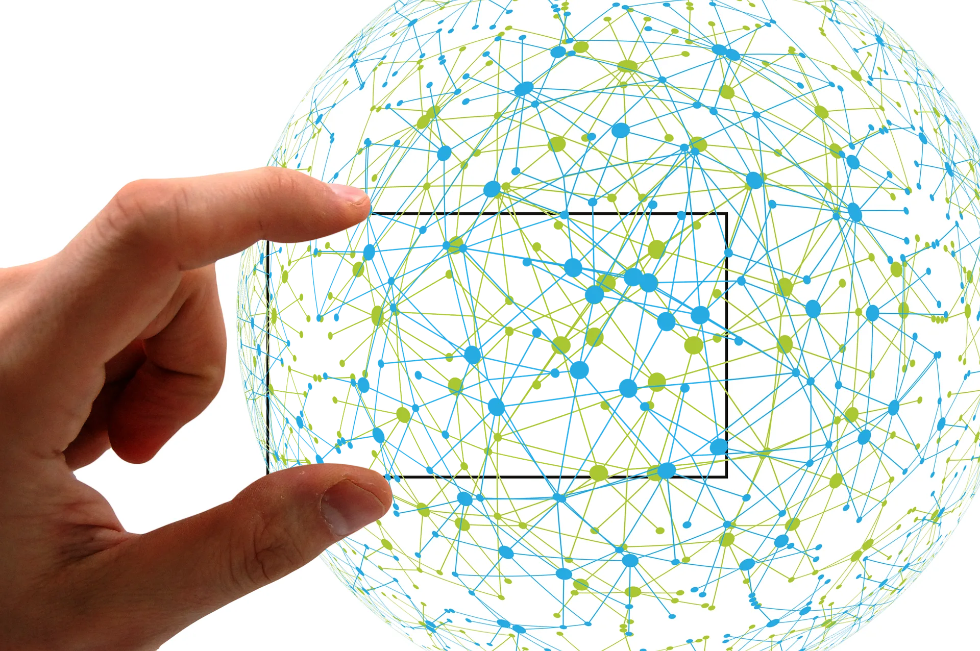 Connected digital globe with network nodes, representing global technology and communication networks for innovative tech news, gadgets, and digital trends.