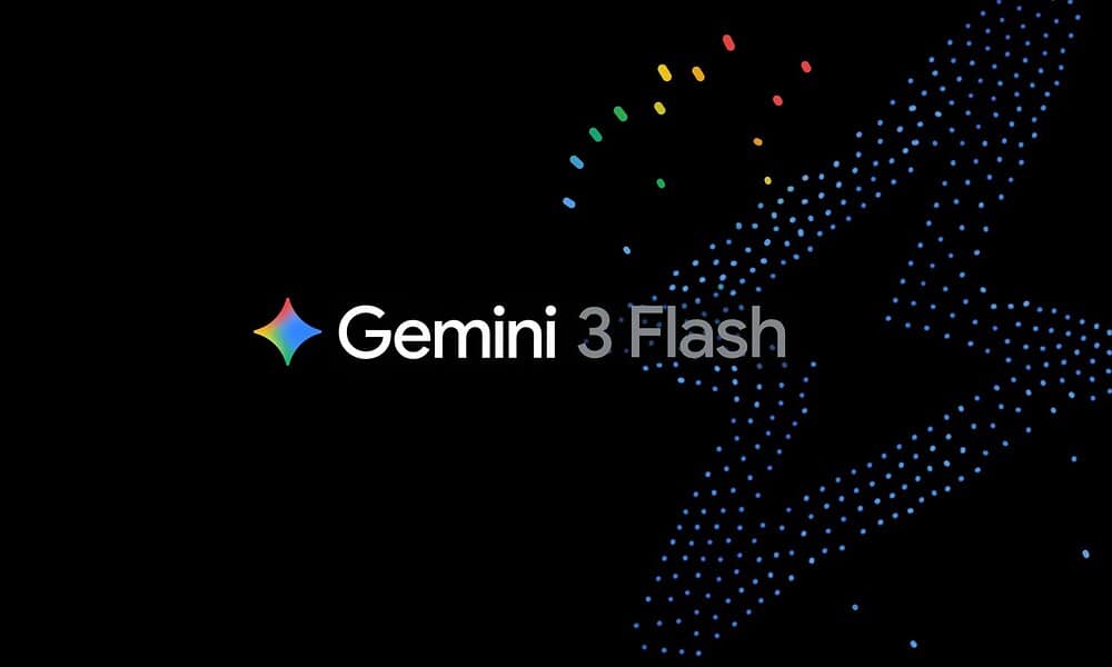 Gemini 3 Flash logo on black background