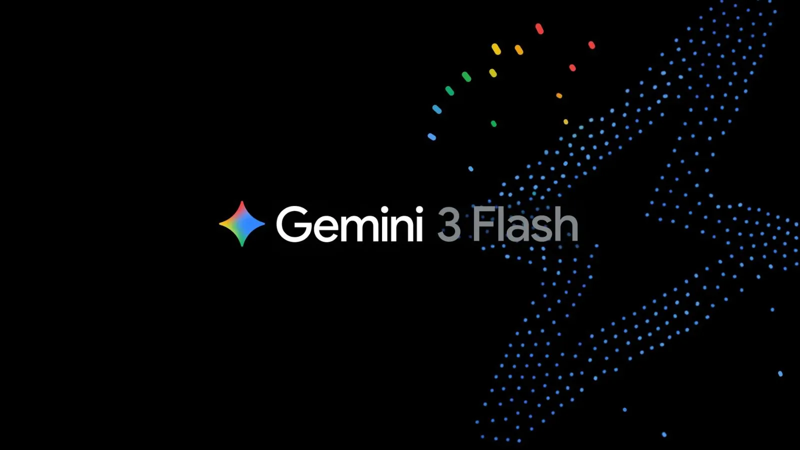 Gemini 3 Flash logo on black background