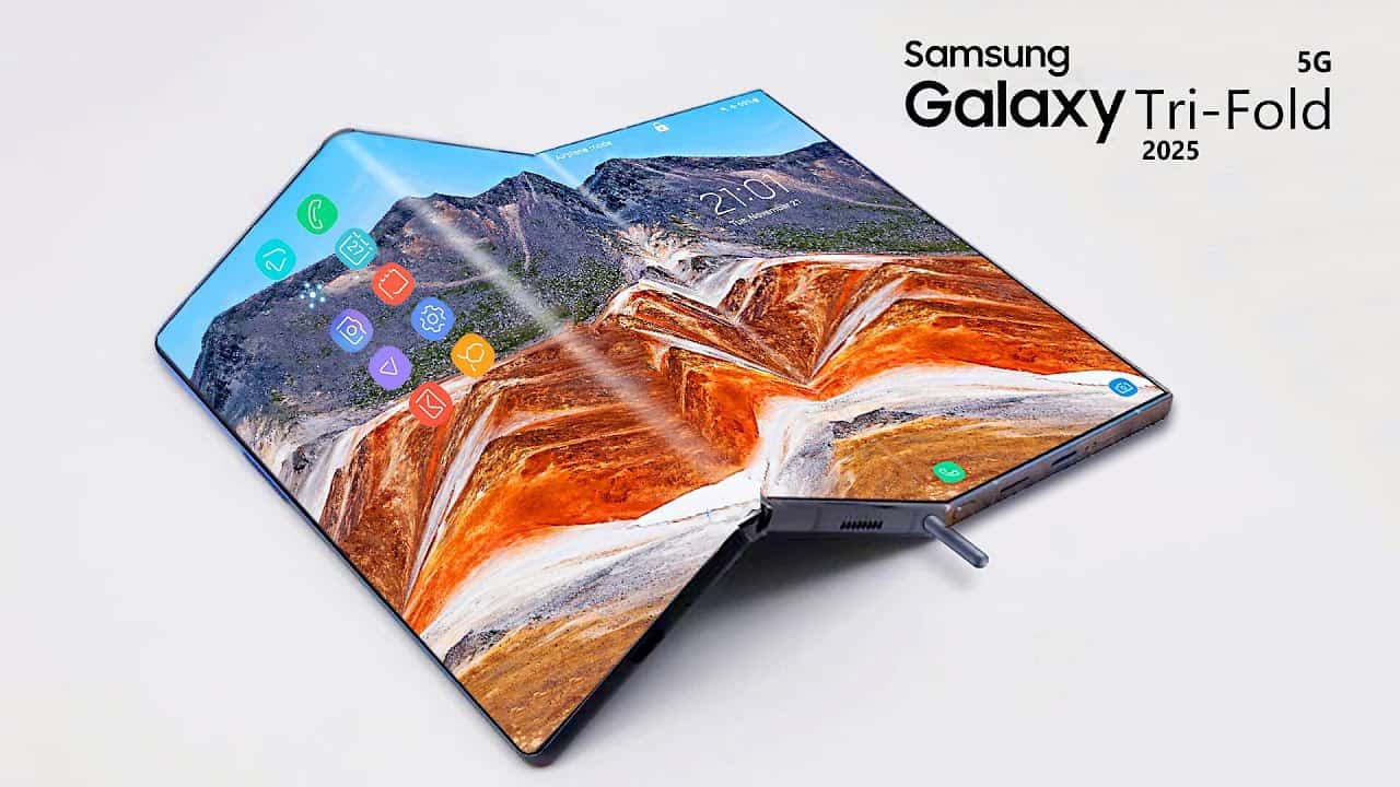 Foldable Samsung Galaxy Tri-Fold 2025 smartphone with 5G, immersive display, and innovative design perfect for tech enthusiasts and early adopters.