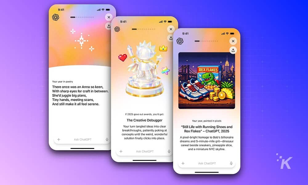 Colorful smartphone screens with creative digital art.