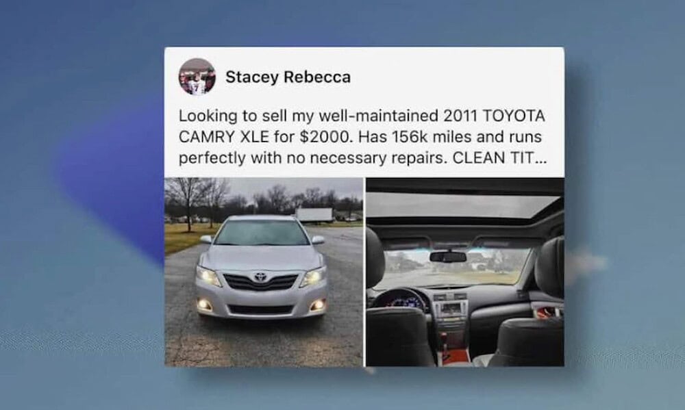 A well-maintained 2011 Toyota Camry XLE with 156,000 miles, for sale at $2000, featuring a clean title and flawless performance, ideal for reliable transportation.