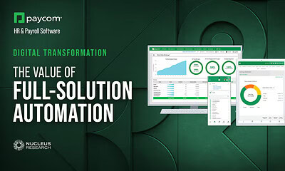 Illustration of HR and payroll software dashboards showcasing data analytics and automation features for digital transformation.